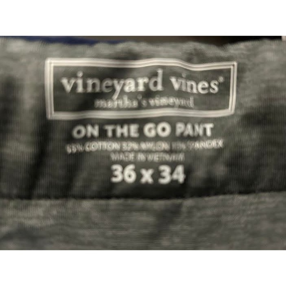 Vineyard Vines On The Go Pants Mens 36x34 Navy Blue Performance Chino Stretch - Picture 3 of 10